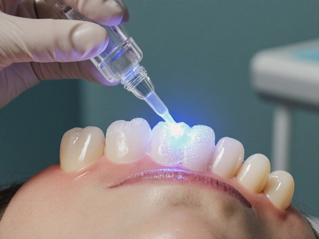 Proč pění peroxid vodíku při laserovém bělení zubů?