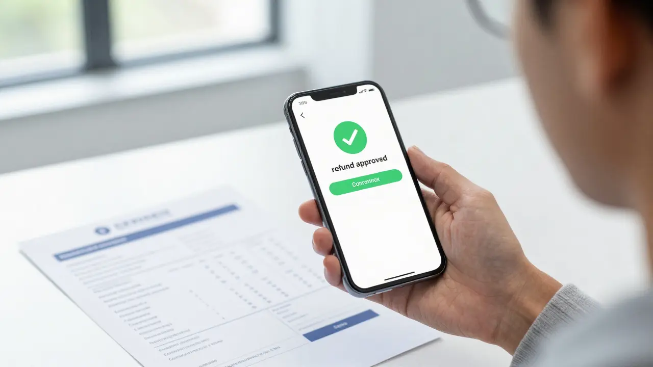 Mobilní aplikace s potvrzením o proplacení refundace