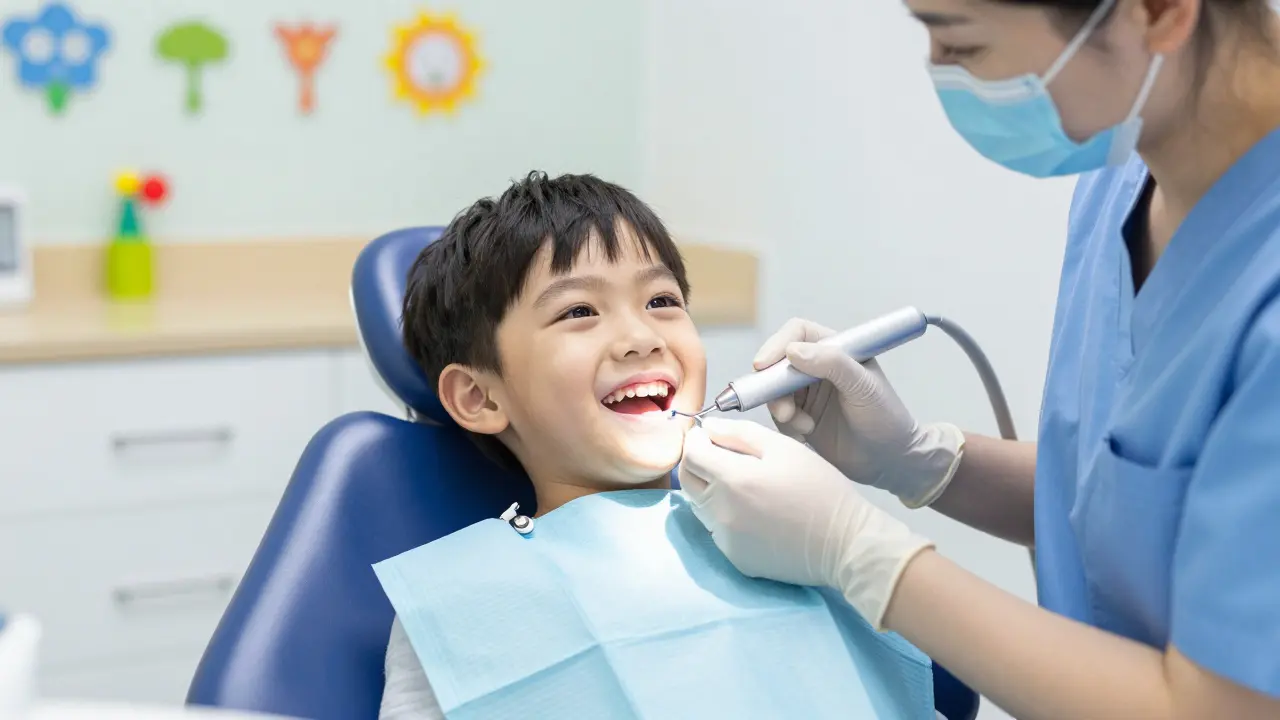 Dítě na preventivní prohlídce u dětského stomatologa