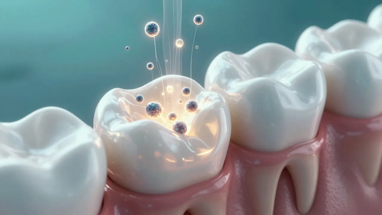Bioaktivní plomba podporující remineralizaci zuba