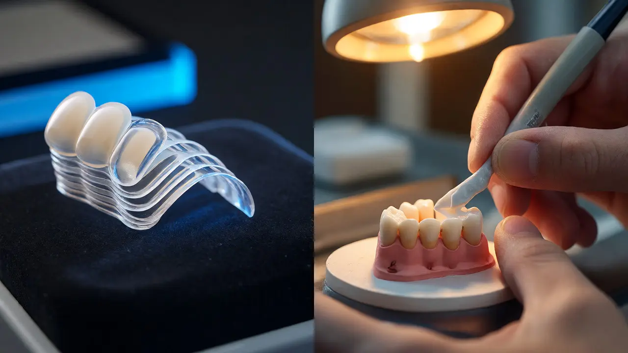 Porovnání keramických a kompozitních faciet v zubní laboratoři